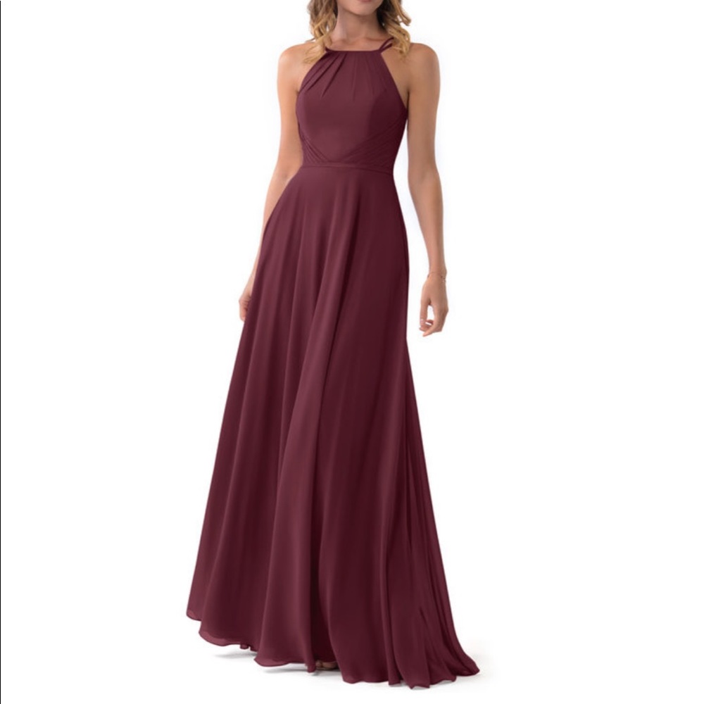 NWT Azazie Melinda Dress in Cabernet